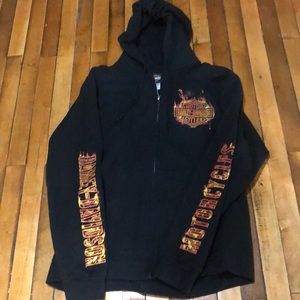 Harley Davidson Black Zip up